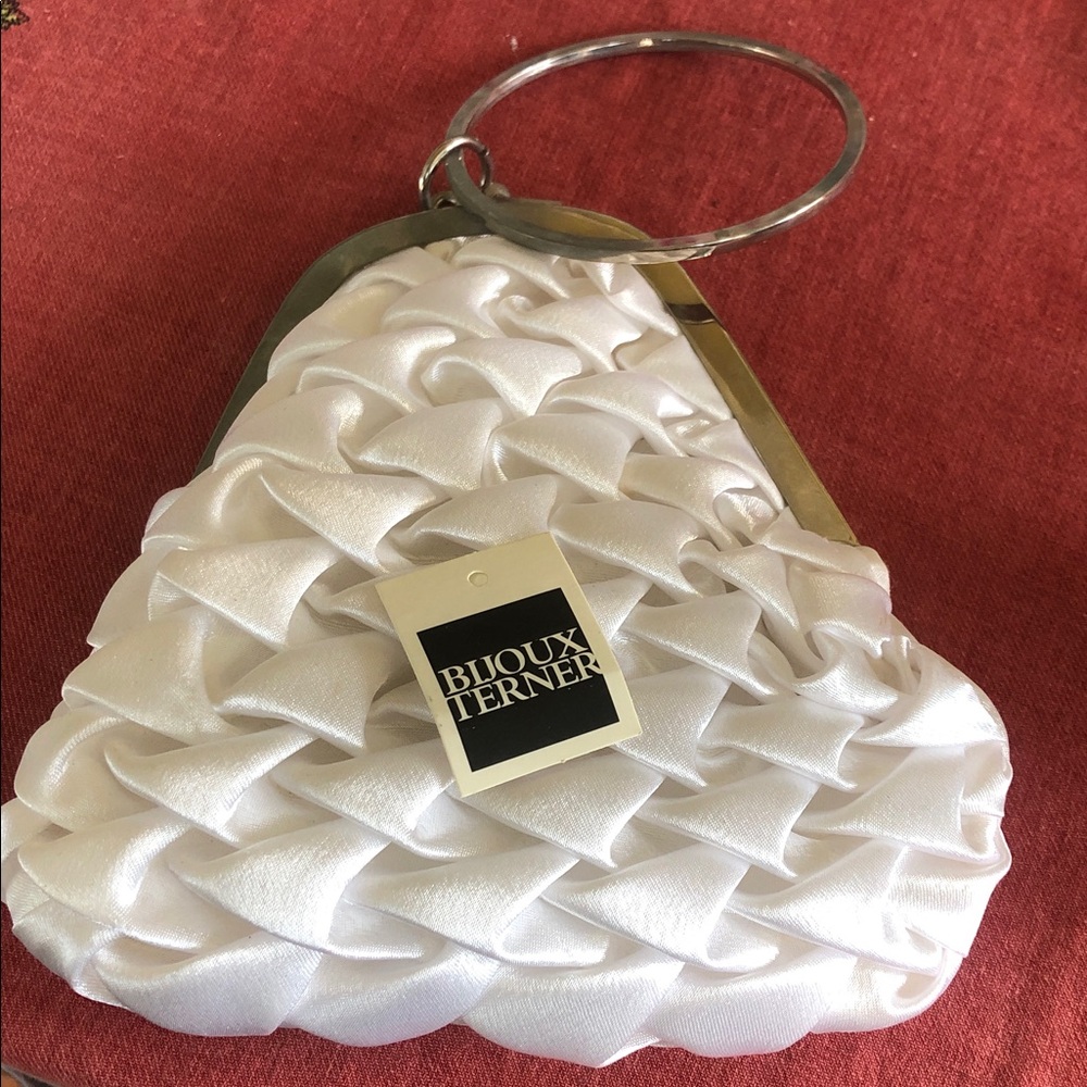 NWOT vtg Bijoux Terner white purse